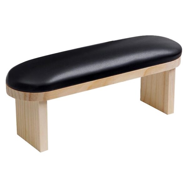 Professional Manicure Armrest – Wood Base with Padded Cushion