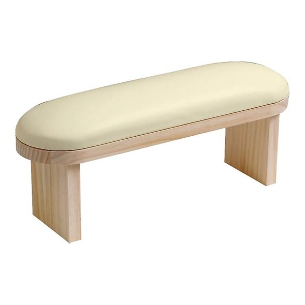 Professional Manicure Armrest – Wood Base with Padded Cushion - Image 3