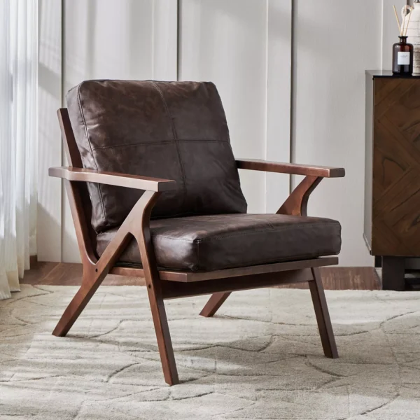 Maddie Faux Leather Armchair