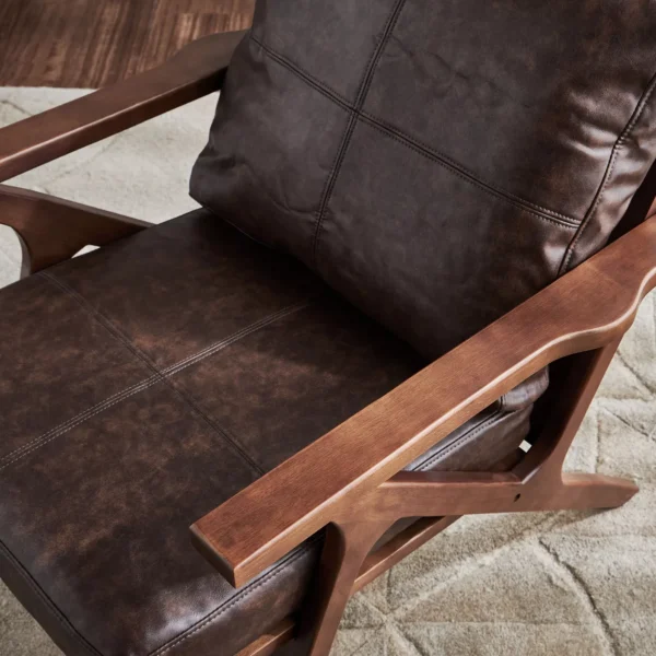 Maddie Faux Leather Armchair - Image 4