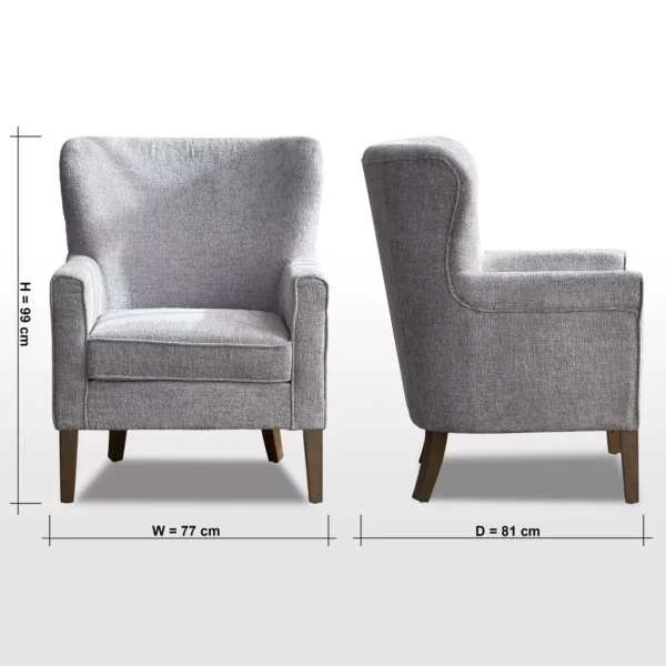 Emma Fabric Armchair - Image 8