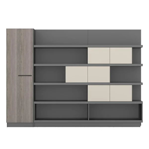 5-Shelf Bookcase with Wardrobe – LI-2001 - Image 4