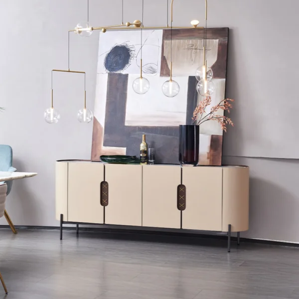 Stitch Saddle Leather Sideboard – Luxury Meets Modern Design - Image 2