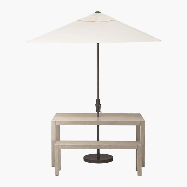 Matera Grey Outdoor Dining Bench - Image 6