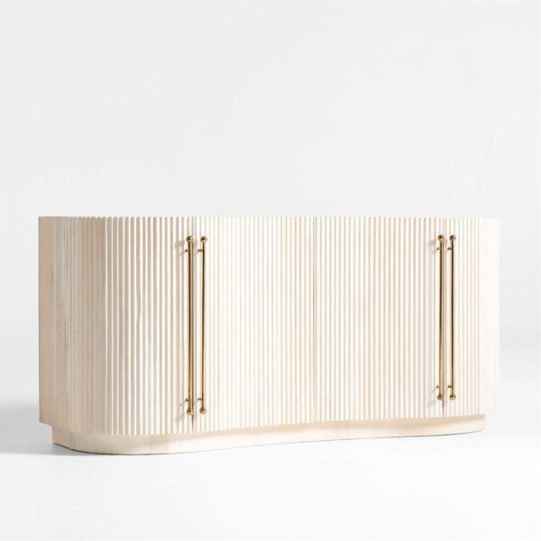 Coastline 72" Oak Wood Fluted Credenza - Image 4