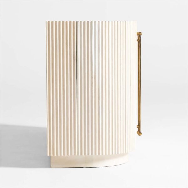 Coastline 72" Oak Wood Fluted Credenza - Image 5