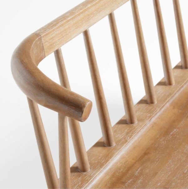 Pali Light Brown Wood Dining Bench – A Fusion of Windsor Charm & Scandi Simplicity - Image 3