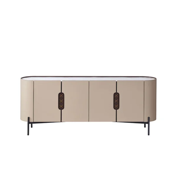 Stitch Saddle Leather Sideboard – Luxury Meets Modern Design - Image 5