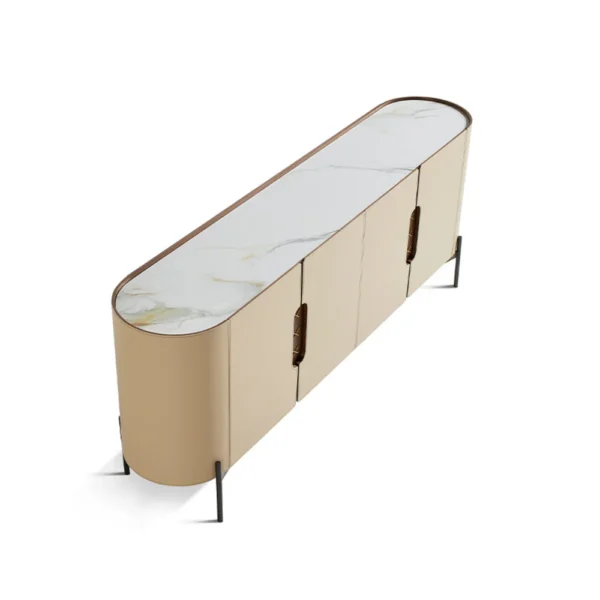 Stitch Saddle Leather Sideboard – Luxury Meets Modern Design - Image 6