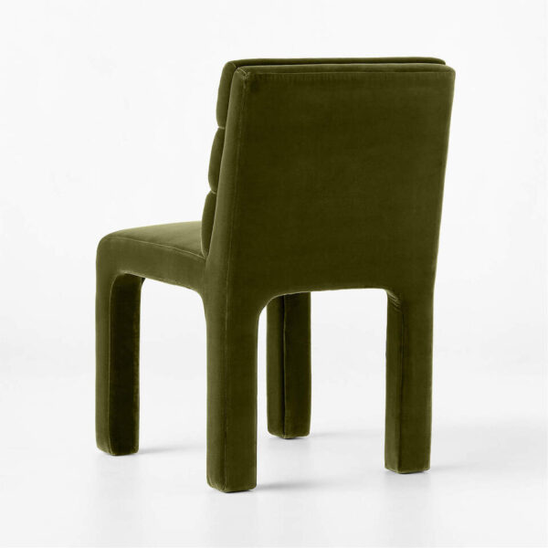 Castell Green Velvet Channel Tufted Dining Chair - Image 3