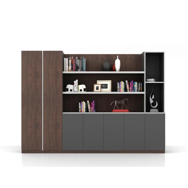 Full Height 3-Shelf Bookcase Storage Cabinet – MP-2011 - Image 4