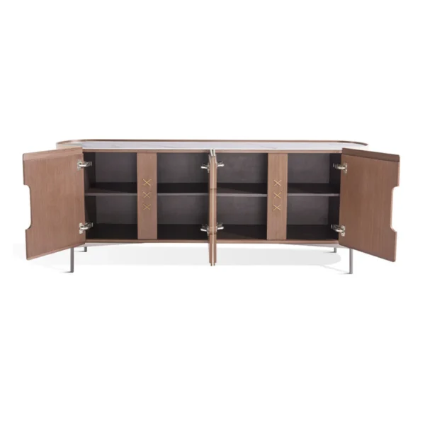 Stitch Saddle Leather Sideboard – Luxury Meets Modern Design - Image 4