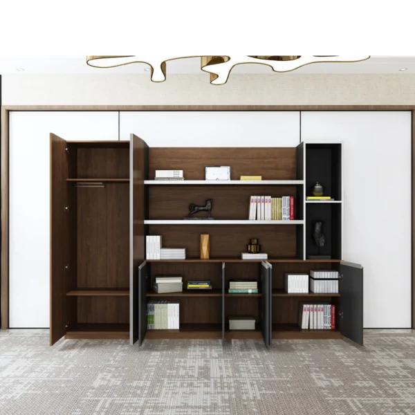 Full Height 3-Shelf Bookcase Storage Cabinet – MP-2011 - Image 2