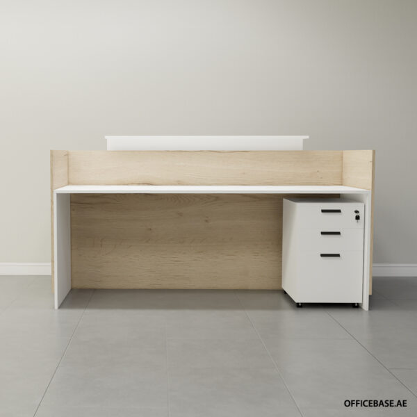 PORTA Reception Desk – Natural Corbridge Oak Finish - Image 2