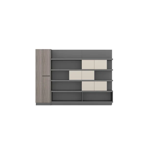 5-Shelf Bookcase with Wardrobe – LI-2001 - Image 5