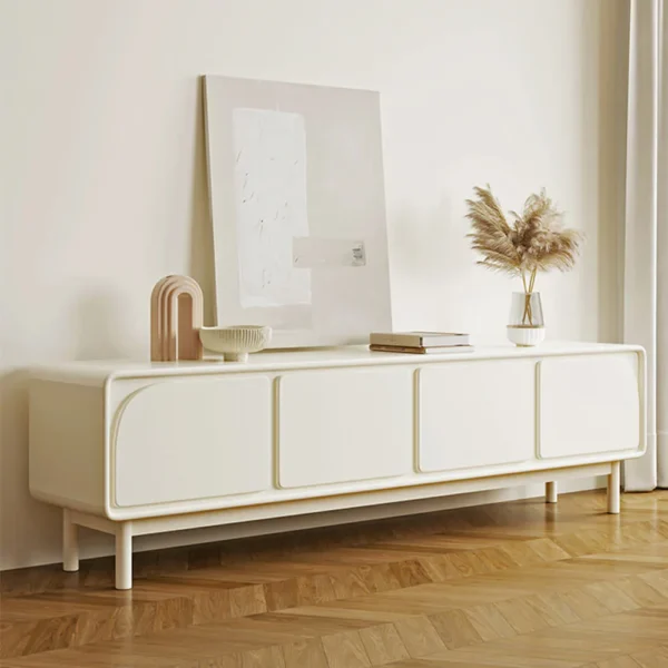 Vaylo White TV Console – Scandinavian Simplicity Meets Smart Storage - Image 4