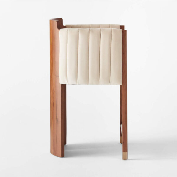 Half Moon Ivory Velvet Counter Stool (Set of 2) – Designed by Lawson-Fenning - Image 3