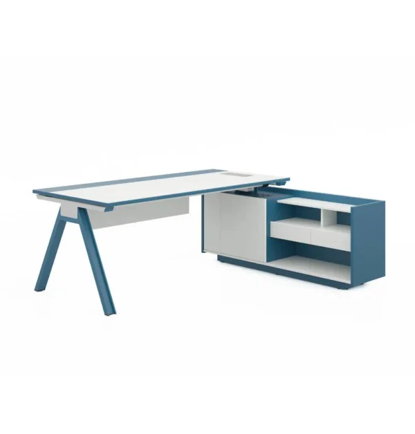 Magic Executive Desk with Credenza Return – L-Shaped Manager Table - Image 2