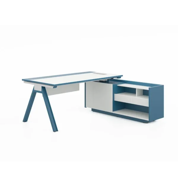 Magic Executive Desk with Credenza Return – L-Shaped Manager Table - Image 4