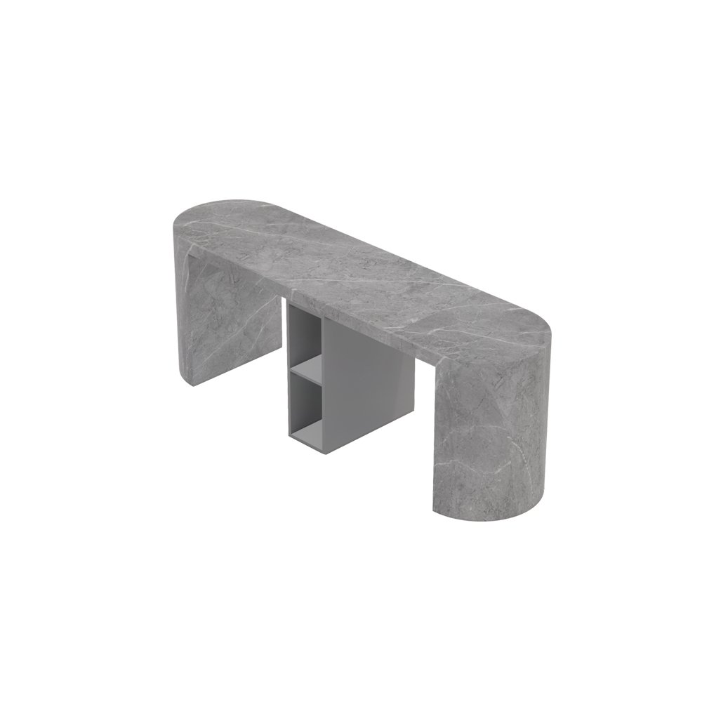 Marble Laminate Manicure Station for Nail Salon