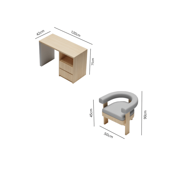 Wooden Manicure Station for Nail Salon