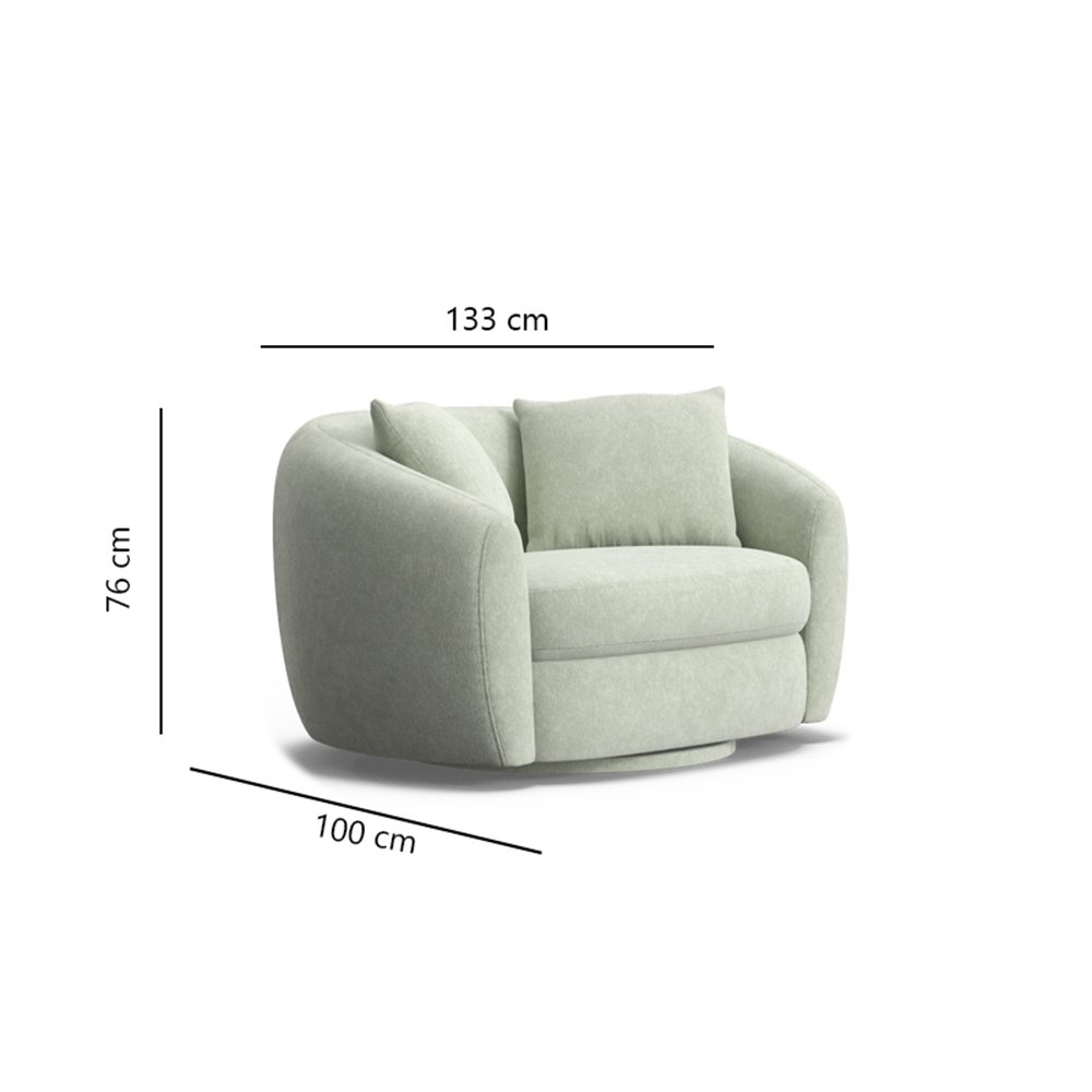 Aora swivel armchair Mint 1 6