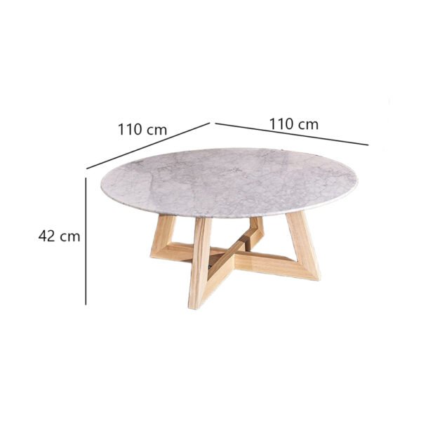 Arkani Round Coffee Table Size