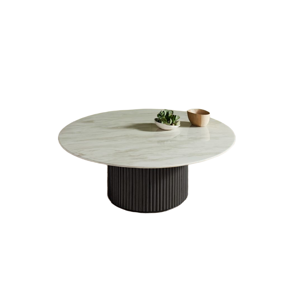 Marble Top Round Coffee Table