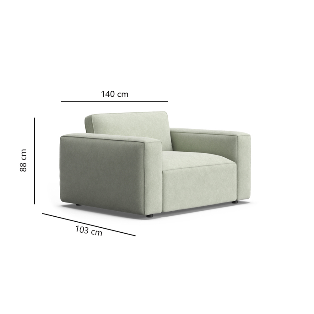 Naddix 1.5 seat armchair_Mint_1-6 Naddix 1.5 seat armchair Mint 1 6