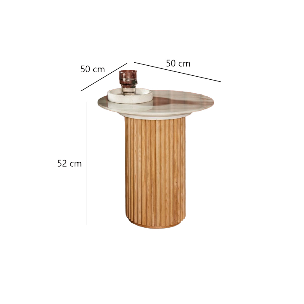 Parky Round Side Table Size