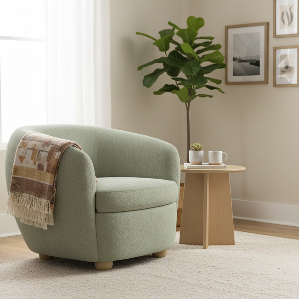 Pobble armchair Mint Lifestyle2