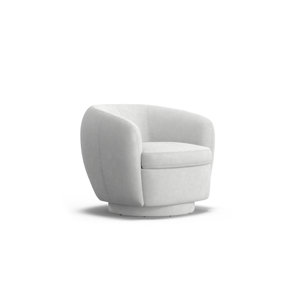 Pobble swivel armchair White 1 2