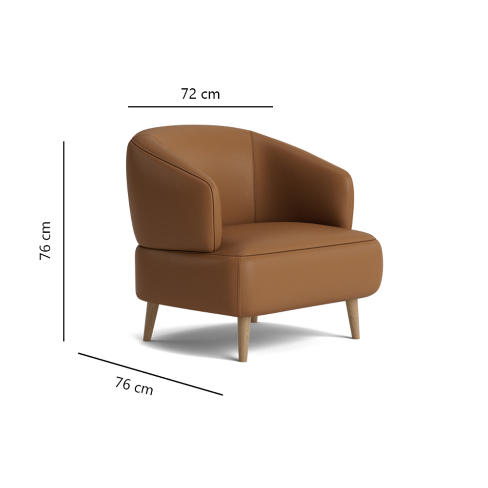 Sanni armchair Pecan Brown 1 6