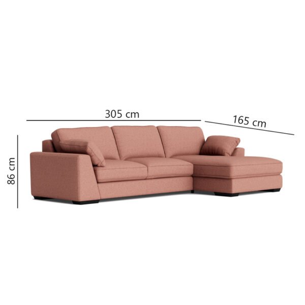 Titan 3 seat chaise Brown RF 1 6