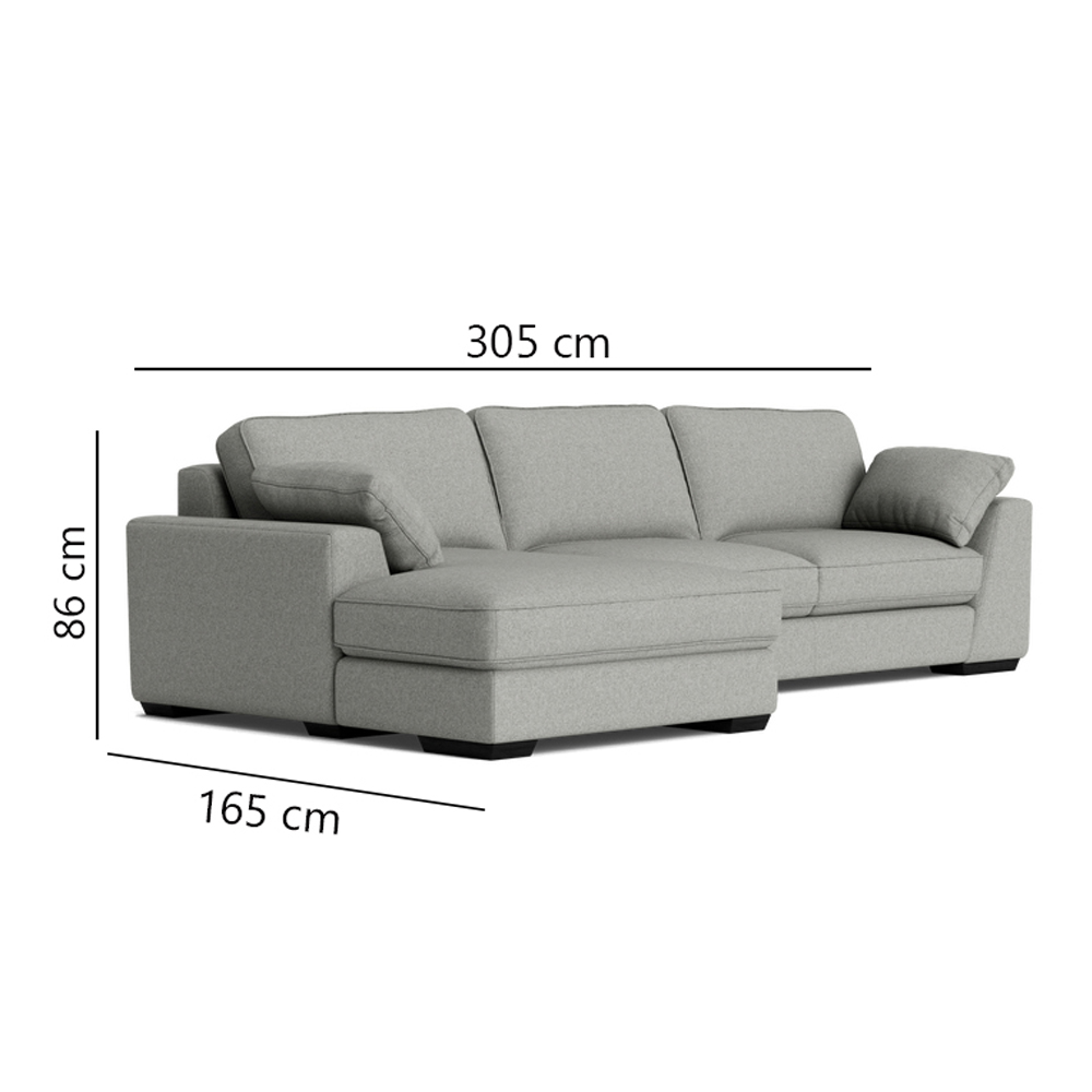 Titan 3 seat chaise L.Grey 1 6