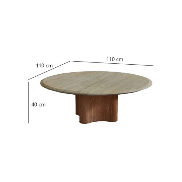 Travy Round Coffee Table Size