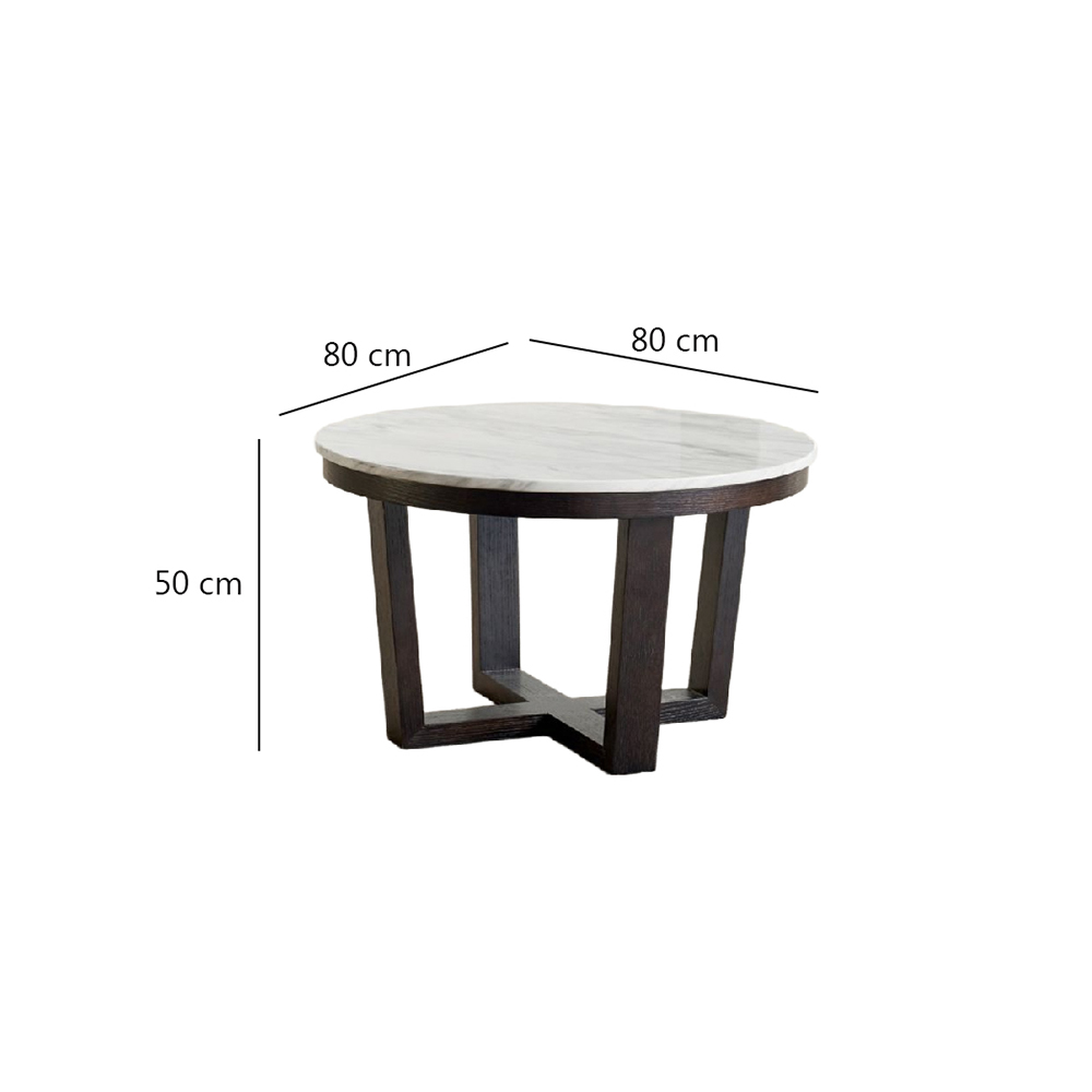 Vence Round Side Table Size