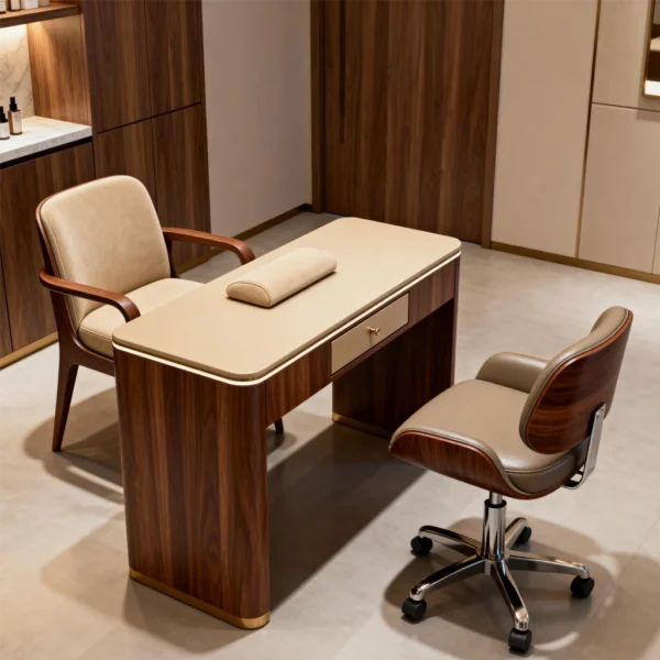 WALNUT Prestige Manicure Station 1